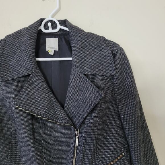 Halogen Moto Wool Blend Jacket Large Petite - Picture 2 of 6